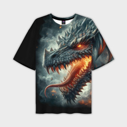 Дракон разинул пасть и высунул язык – Мужская футболка oversize 3D с принтом купить со скидкой в -50%