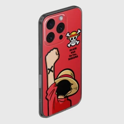 Чехол для iPhone 16 Pro силиконовый с защитой камеры One Piece - captain Monkey D Luffy - фото 2