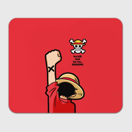 Прямоугольный коврик для мышки One Piece - captain Monkey D Luffy