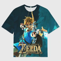 Женская футболка oversize 3D Zelda - Link
