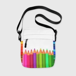 Сумка через плечо 3D Разноцветные карандаши художественные