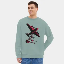 Мужской свитшот oversize без начеса хлопок Гитарный дождь - фото 2