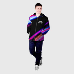 Мужская куртка 3D Arctic Monkeys neon rock lights - фото 2
