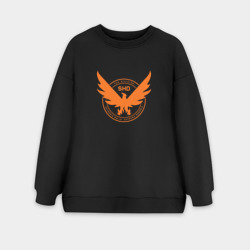 Женский свитшот oversize без начеса хлопок The Division