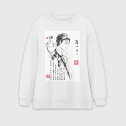 Женский свитшот oversize без начеса хлопок Паразит: Учение о жизни Синъити Идзуми