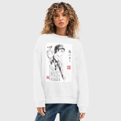 Женский свитшот oversize без начеса хлопок Паразит: Учение о жизни Синъити Идзуми - фото 2