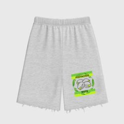 Женские шорты oversize футер хлопок Орешки фисташки