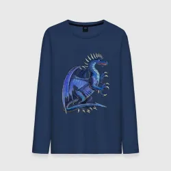 Мужской лонгслив хлопок Azure dragon