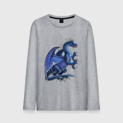 Мужской лонгслив хлопок Azure dragon