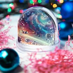 Игрушка Снежный шар Полет к далёкой планете - нейросеть - фото 2