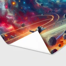 Бумага для упаковки 3D Полет к далёкой планете - нейросеть - фото 2