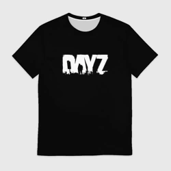 Мужская футболка 3D Dayz logo white