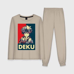 Женская пижама с лонгсливом хлопок Моя геройская академия Идзуку Мидория герой