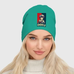 Женская шапка демисезонная Моя геройская академия Идзуку Мидория герой - фото 2