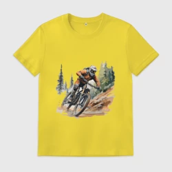 Мужская футболка хлопок Велоспорт горный спуск