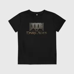 Детская футболка хлопок Doom the dark ages logo