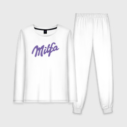 Женская пижама с лонгсливом хлопок Milfa в стиле milka 