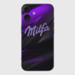 Чехол для iPhone 16 силиконовый с защитой камеры Milfa milka style