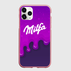 Чехол для iPhone 11 Pro Max матовый Милфа фиолетовые капли