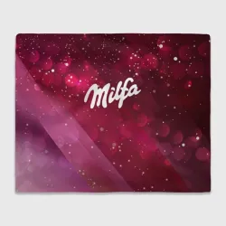 Плед 3D Milfa надпись в стиле шоколадки Milka