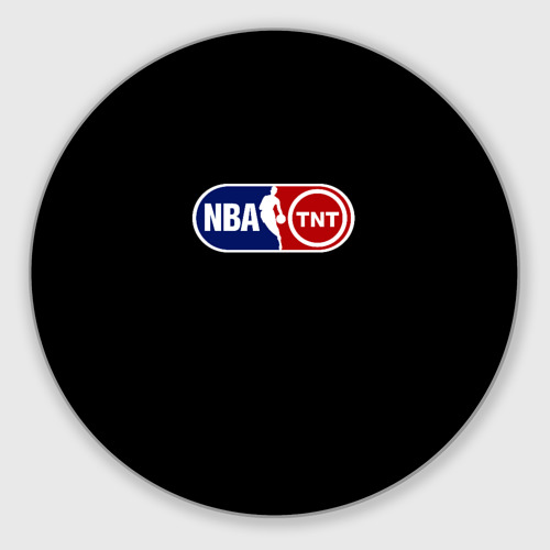 Круглый коврик для мышки с принтом NBA logo tnt, вид спереди №1