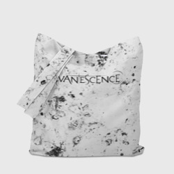 Шоппер с принтом Evanescence dirty ice для любого человека, вид спереди №3. Цвет основы: белый