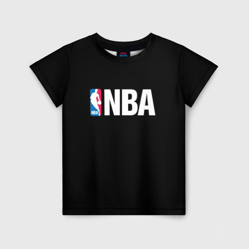 Детская футболка с принтом NBA logo sport, вид спереди №1