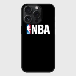 Чехол силиконовый для Apple iPhone 15 Pro матовый NBA logo sport