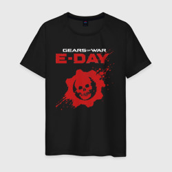 Мужская футболка хлопок Gears of war e-day logo