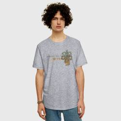 Мужская футболка хлопок Oversize Monster hunter wilds logo - фото 2