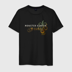 Monster hunter wilds logo – Мужская футболка хлопок с принтом купить со скидкой в -20%
