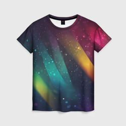 Неоновые цветные полосы – Женская футболка 3D с принтом купить со скидкой в -26%