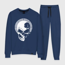 Женский костюм хлопок Череп оп-арт колдунья с книгой