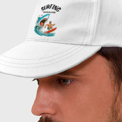 Бейсболка Shark and surfer - never alone