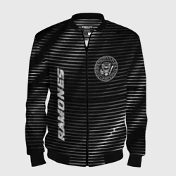 Мужской бомбер 3D Ramones metal rock lines