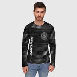 Мужской лонгслив 3D Ramones metal rock lines - фото 2