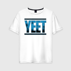 Женская футболка хлопок Oversize Jey Uso yeet wwe