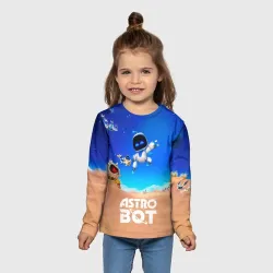 Детский лонгслив 3D Astro bot персонажи - фото 2