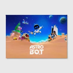 Холст прямоугольный Astro bot персонажи - фото 2