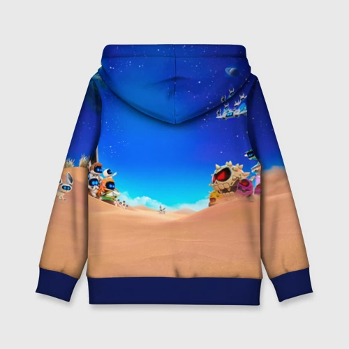Детская толстовка 3D с принтом Astro bot персонажи, вид сзади #1