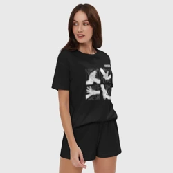 Женская пижама с шортиками хлопок Айкидо - техника захвата руки - фото 2
