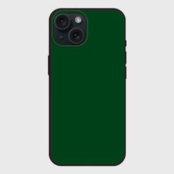 Чехол силиконовый для Apple iPhone 15 матовый Зелёный тёмный цвет