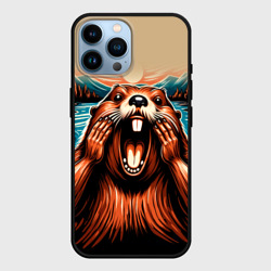 Чехол для iPhone 14 Pro Max Крик бобра