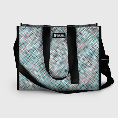 Сумка-шоппер 3D Светлый серо-голубой текстурированный