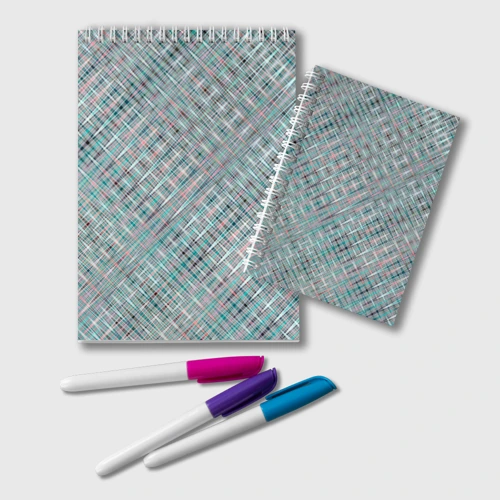 Блокнот Светлый серо-голубой текстурированный