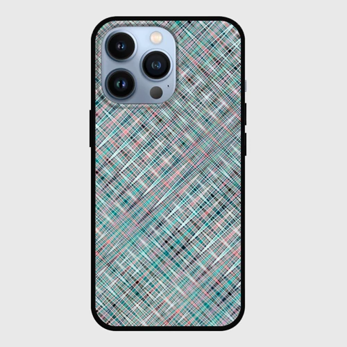 Чехол для iPhone 13 Pro Светлый серо-голубой текстурированный