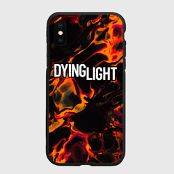 Чехол для iPhone XS Max матовый Dying Light red lava