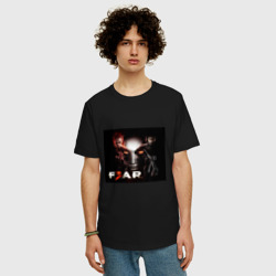 Мужская футболка хлопок Oversize Игра Fear  главные герои - фото 2