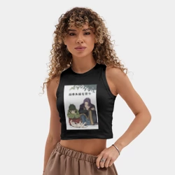 Женская укороченная майка-топ хлопок Монолог фармацевта Маомао Жэньши - фото 2