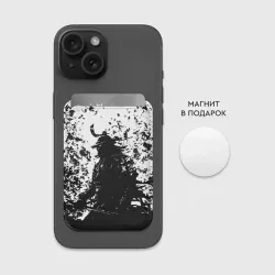 Картхолдер Magsafe магнитный Ghost of Tsushima black and white - фото 2